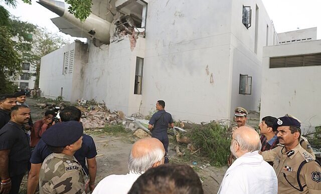 Union Minister of Home Affairs & Cooperation, Shri Amit Shah visits the crash site of Air India Flight 171.